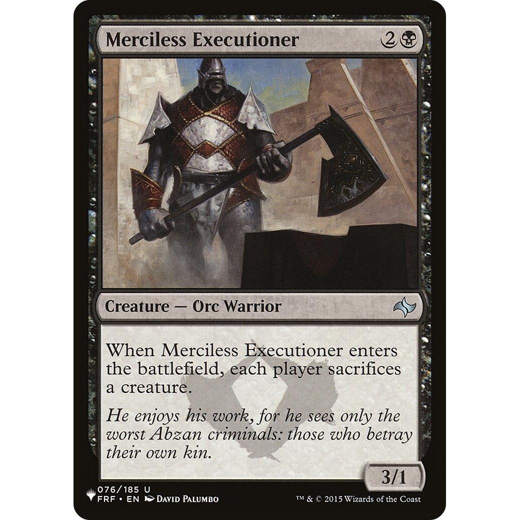 Image for Merciless Executioner (076/185) (LIST) - Magic: The Gathering