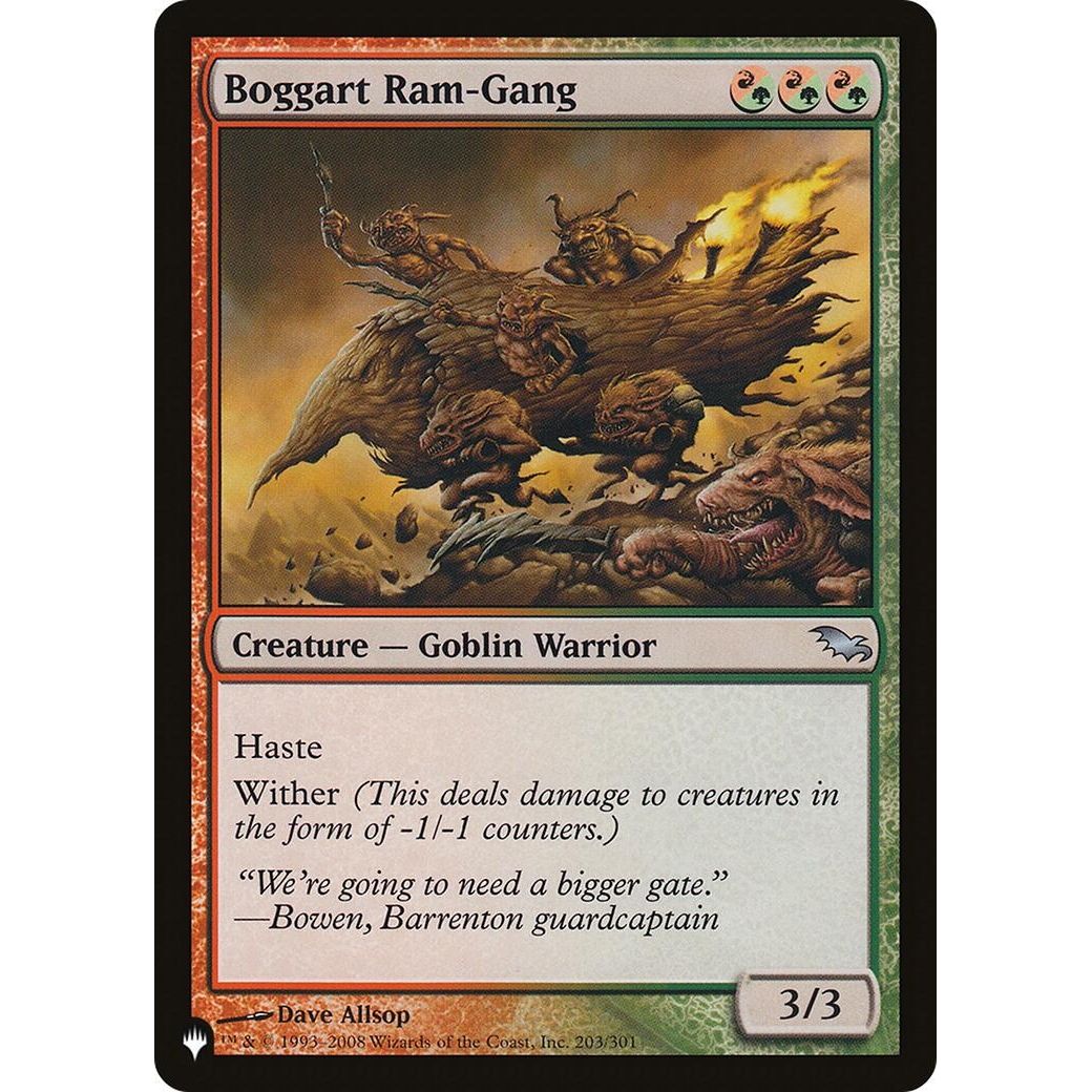 Image for Boggart Ram-Gang (203/301) (LIST) - Magic: The Gathering