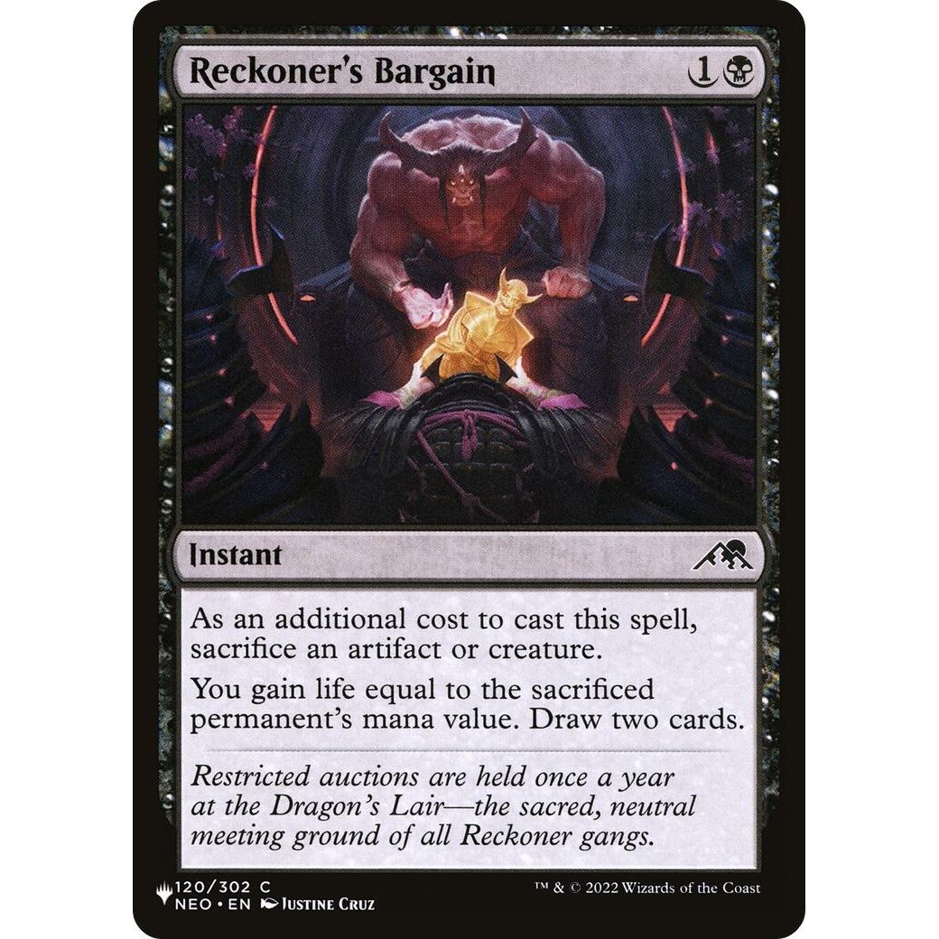 Image for Reckoner's Bargain (120/302) (LIST) - Magic: The Gathering