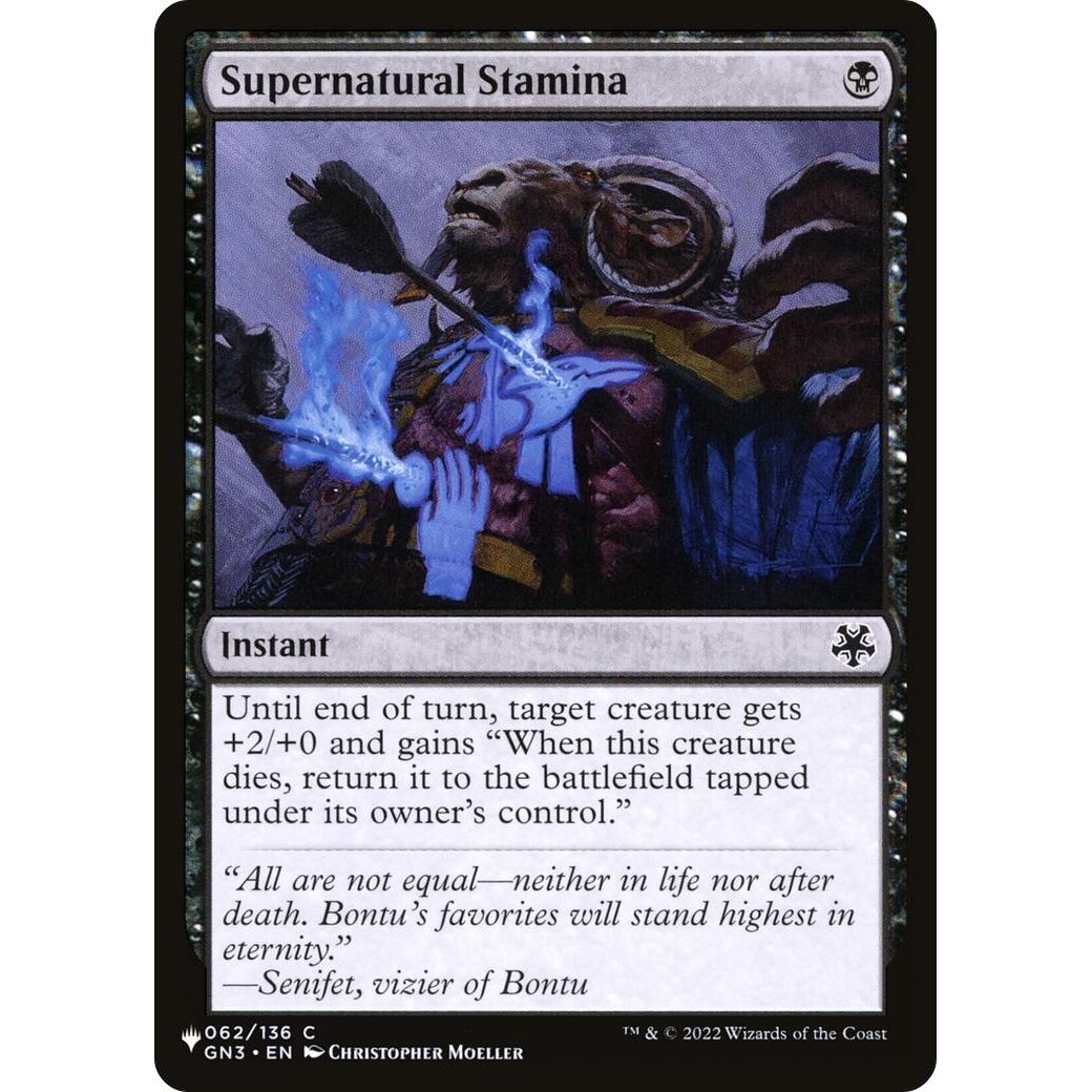 Image for Supernatural Stamina (062/136) (LIST) - Magic: The Gathering