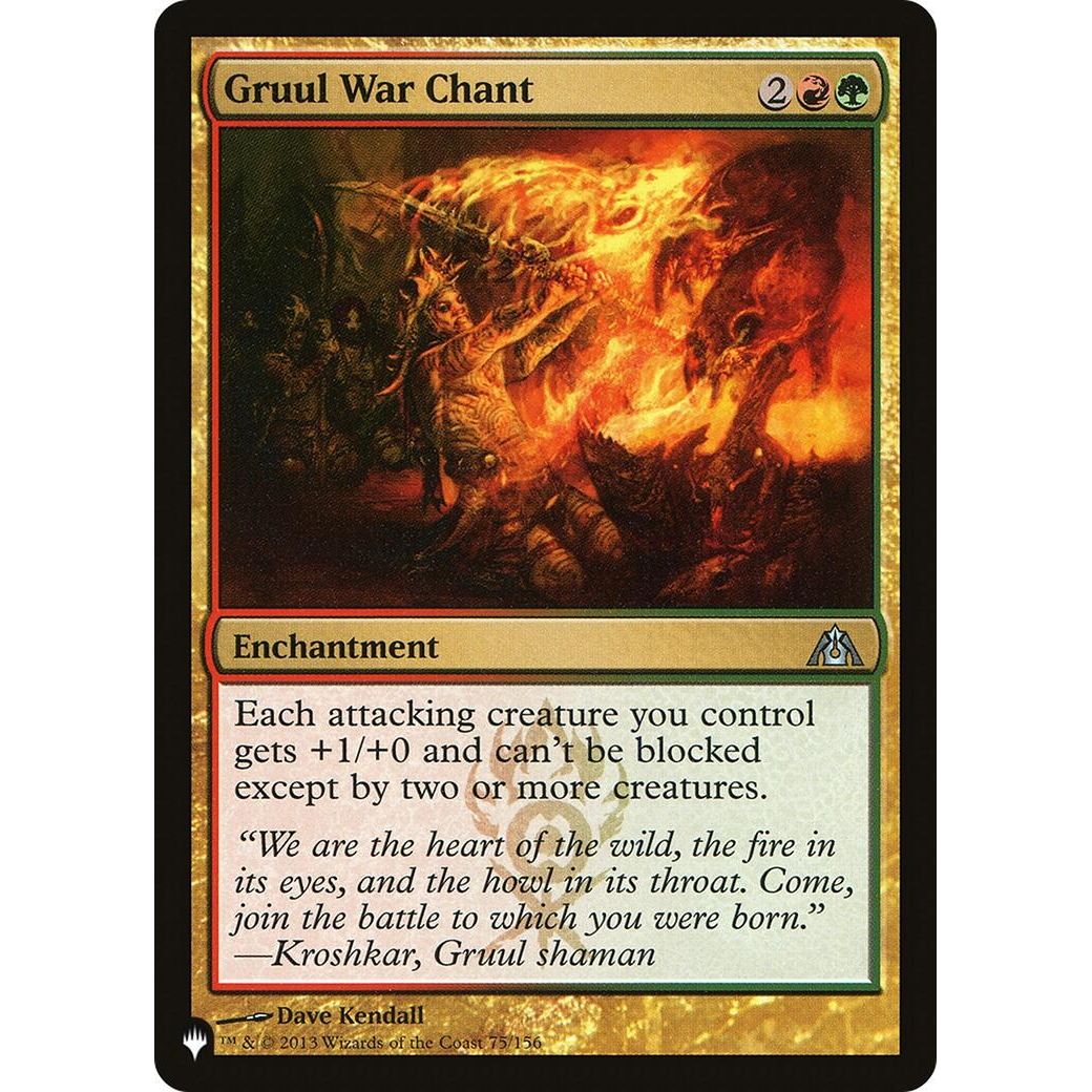 Image for Gruul War Chant (75/156) (LIST) - Magic: The Gathering