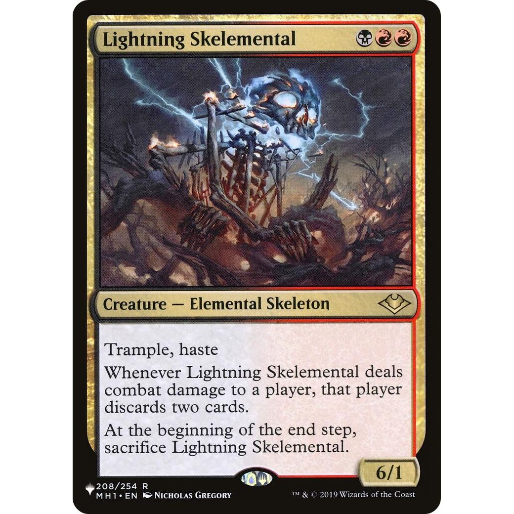 Image for Lightning Skelemental (208/254) (LIST) - Magic: The Gathering