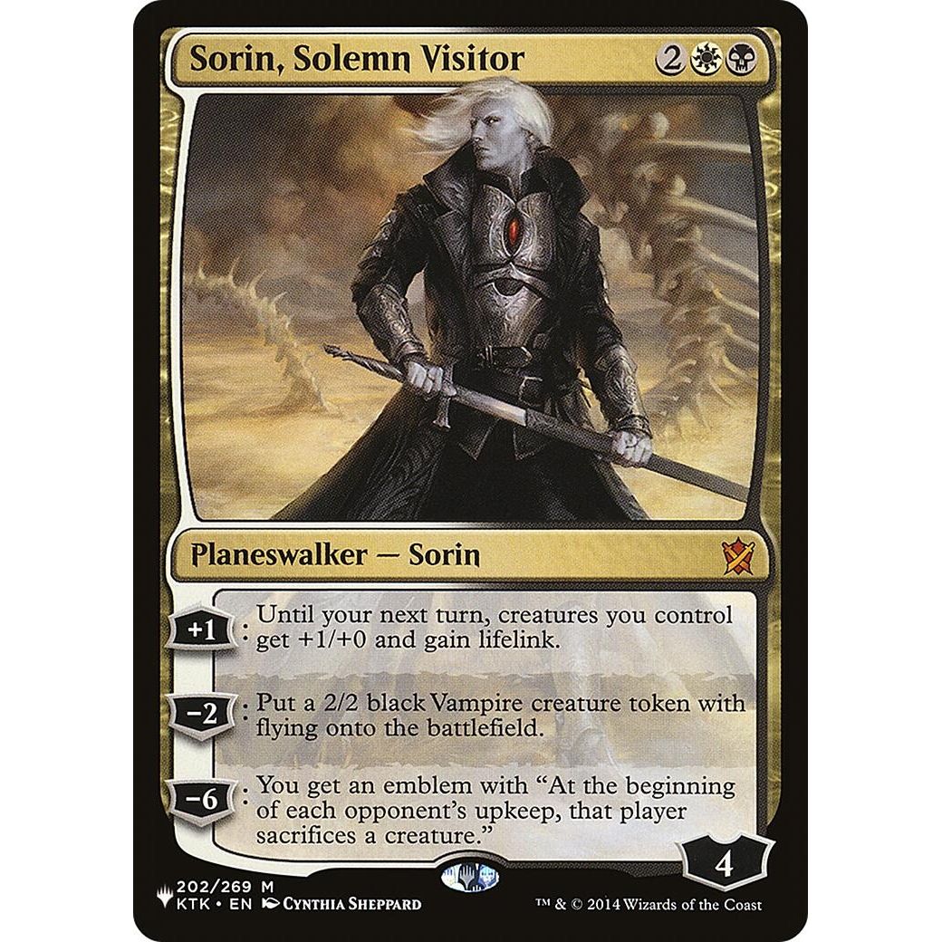 Image for Sorin, Solemn Visitor (202/269) (LIST) - Magic: The Gathering