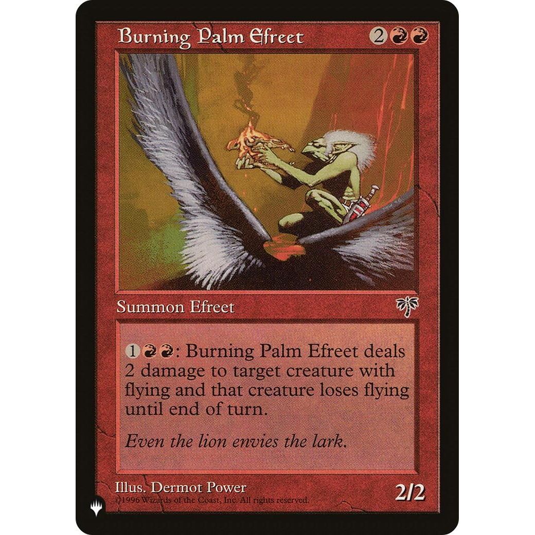 Image for Burning Palm Efreet (LIST) - Magic: The Gathering