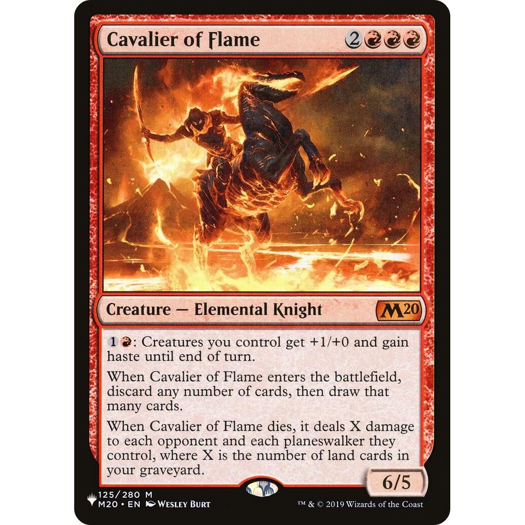 Image for Cavalier of Flame (125/280) (LIST) - Magic: The Gathering