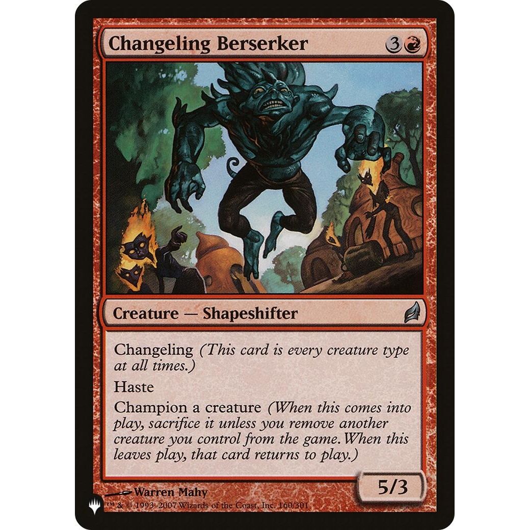 Image for Changeling Berserker (160/301) (LIST) - Magic: The Gathering
