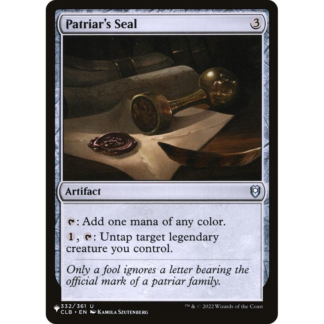 Image for Patriar's Seal (332/361) (LIST) - Magic: The Gathering