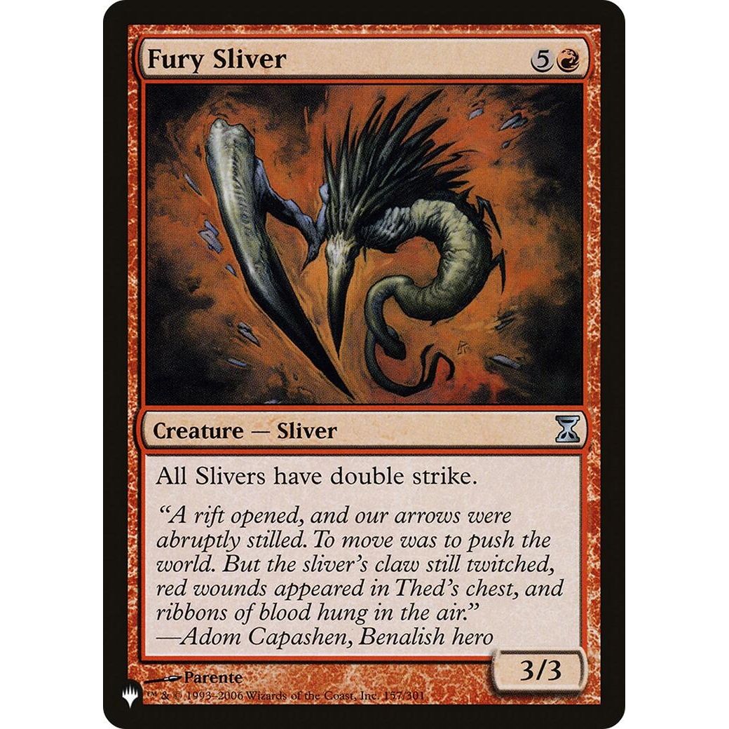 Image for Fury Sliver (157/301) (LIST) - Magic: The Gathering