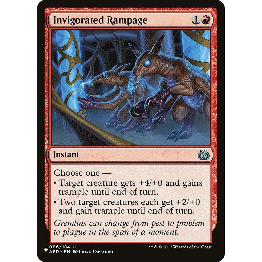 Image for Invigorated Rampage (086/184) (LIST) - Magic: The Gathering