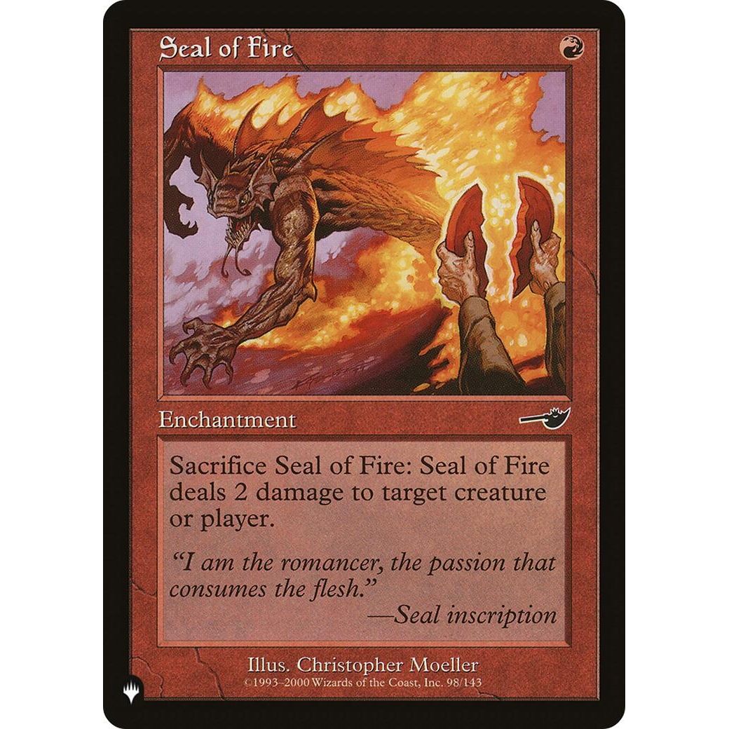 Image for Seal of Fire (98/143) (LIST) - Magic: The Gathering