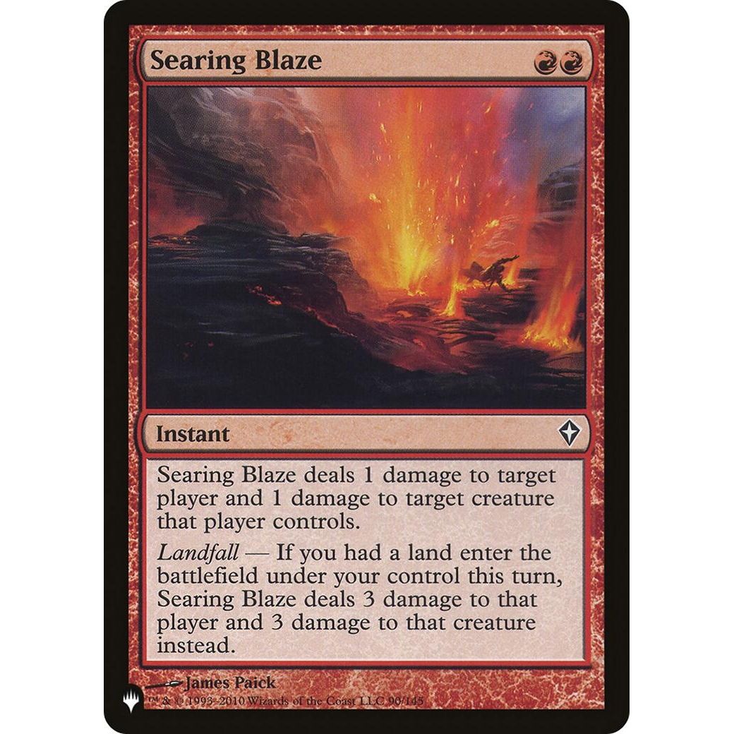 Image for Searing Blaze (90/145) (LIST) - Magic: The Gathering