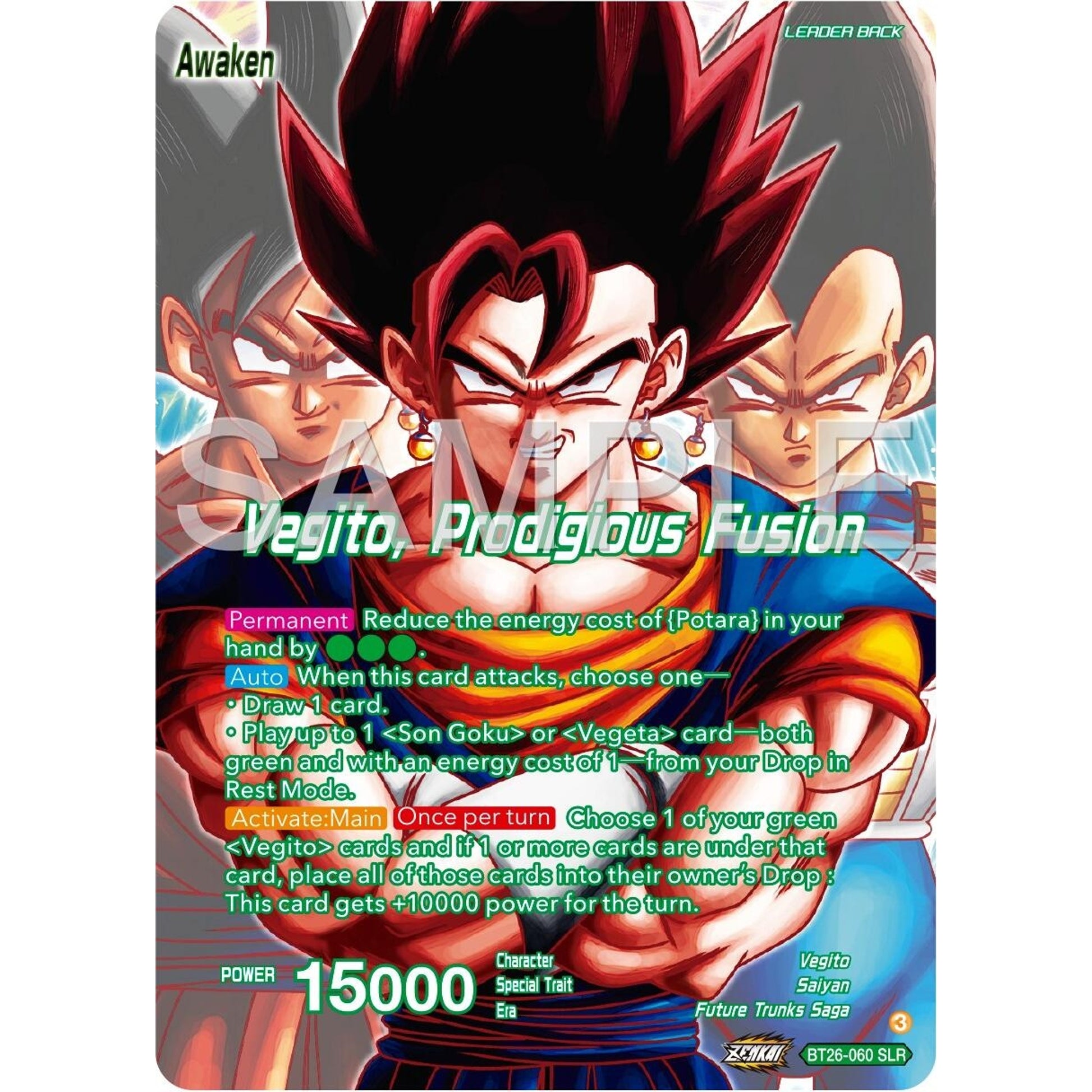 Image for Son Goku & Vegeta // Vegito, Prodigious Fusion (Alternate Art) (BT26-060) (BT26) - Dragon Ball Super: Masters
