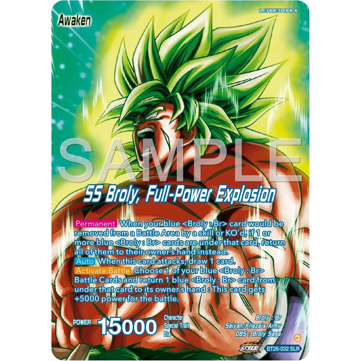 Image for Broly // SS Broly, Full-Power Explosion (Alternate Art) (BT26-032) (BT26) - Dragon Ball Super: Masters