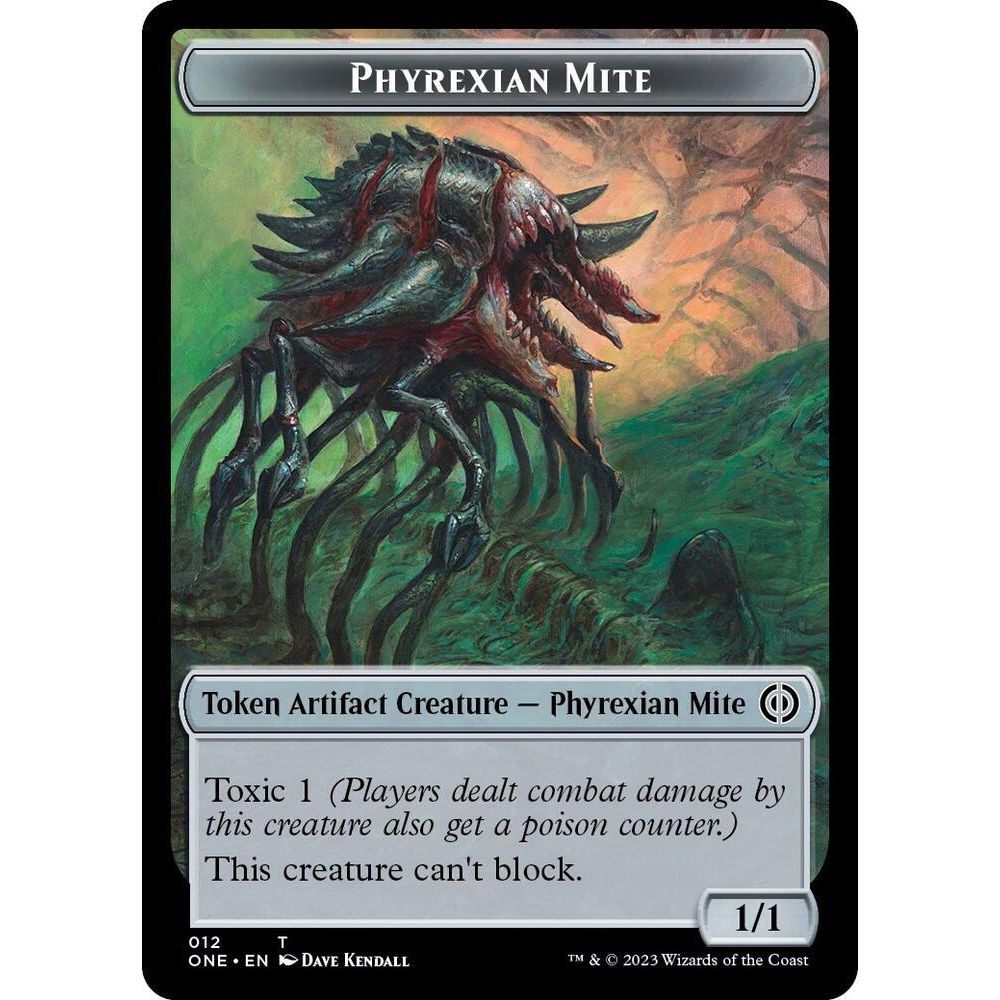 Image for Phyrexian Mite Token (012) // Phyrexian Golem Double-sided Token (12 // 10) (ONE) - Magic: The Gathering