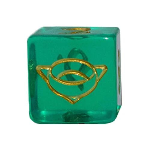 Image for Universes Beyond: The Lord of the Rings: Tales of Middle-earth Planar Die - Vivid Green - Life Counters