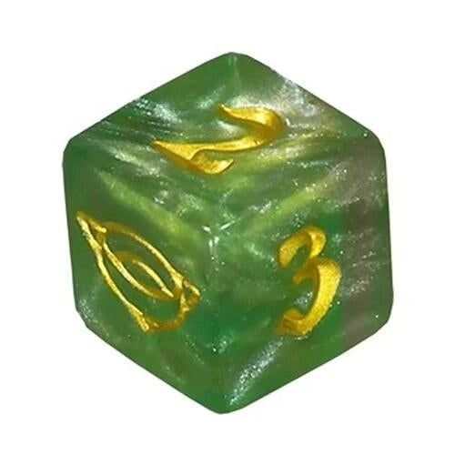 Image for Universes Beyond: The Lord of the Rings: Tales of Middle-earth Planar Die - Jade Green - Life Counters