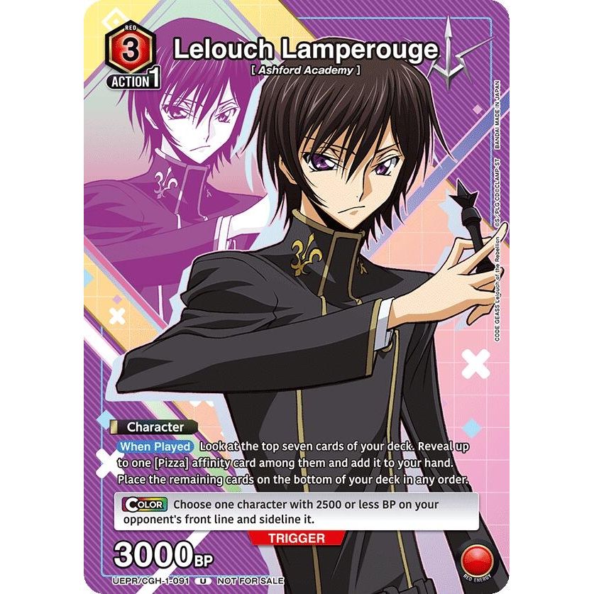 Image for Lelouch Lamperouge (091) (UEPR/CGH-1-091) (UEPR) - Union Arena