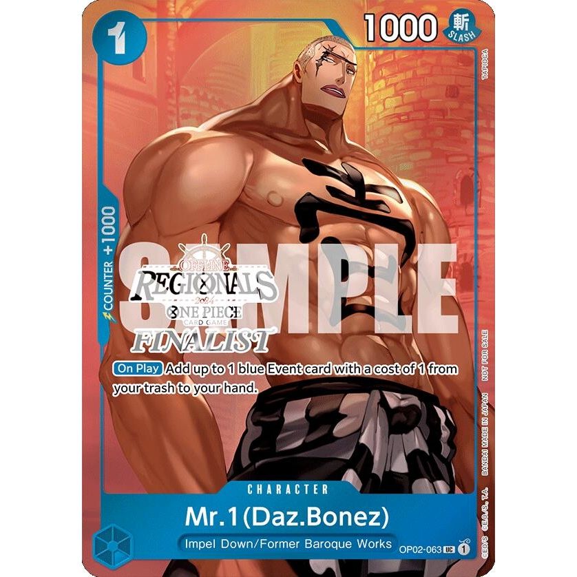 Image for Mr.1 (Daz.Bonez) (Offline Regional 2024 Vol. 3) [Finalist] (OP02-063) (OP-PR) - One Piece Card Game
