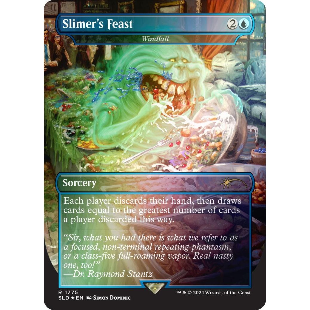 Image for Slimer's Feast - Windfall (Rainbow Foil) (1775) (SLD) - Magic: The Gathering