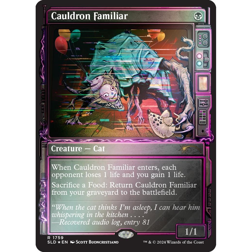 Image for Cauldron Familiar (Rainbow Foil) (1759) (SLD) - Magic: The Gathering