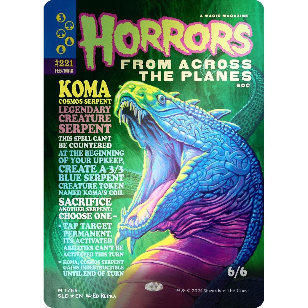 Image for Koma, Cosmos Serpent (Rainbow Foil) (1765) (SLD) - Magic: The Gathering