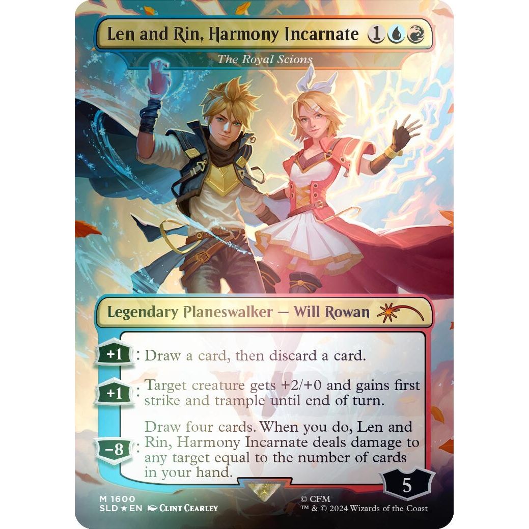 Image for Len and Rin, Harmony Incarnate - The Royal Scions (Rainbow Foil) (1600) (SLD) - Magic: The Gathering
