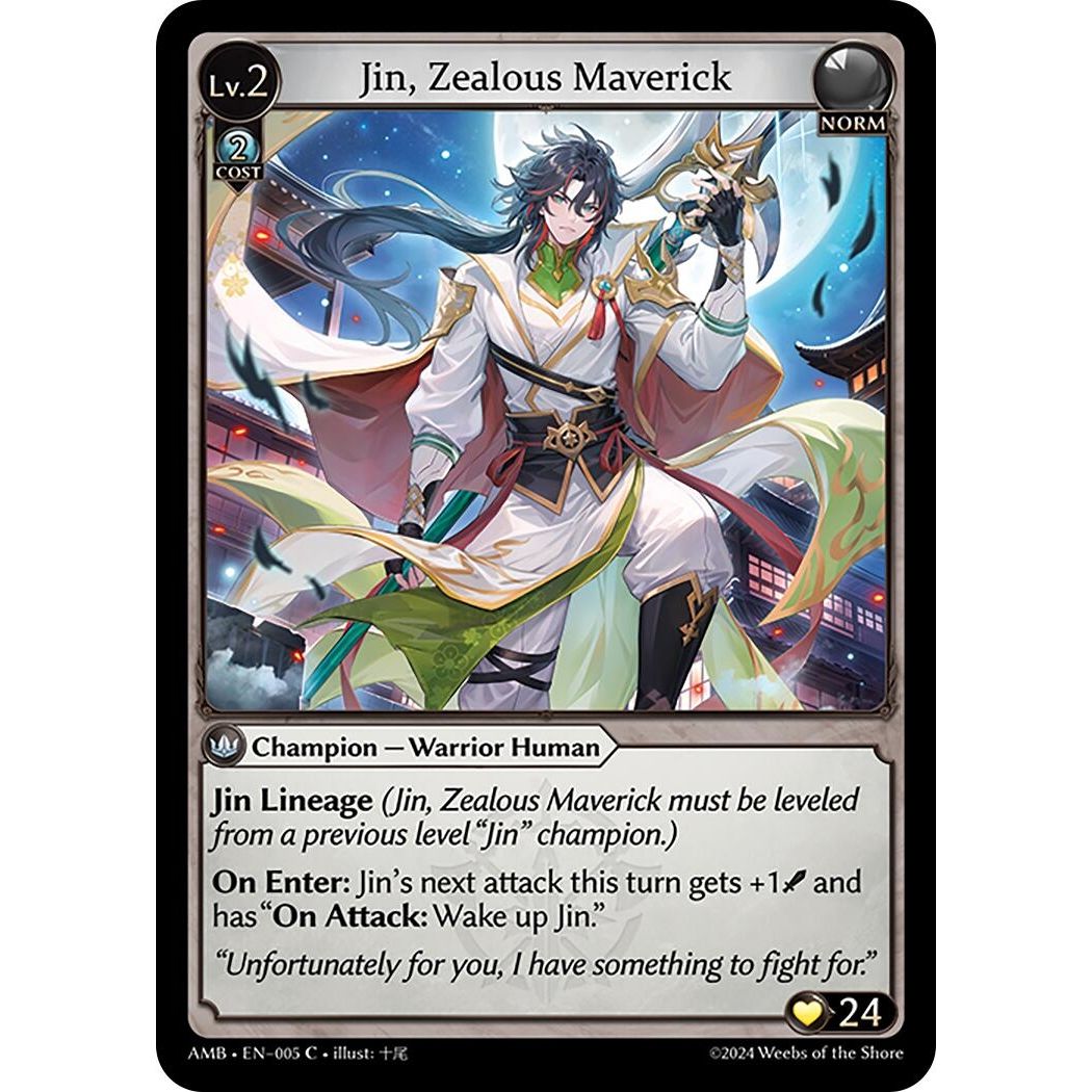 Image for Jin, Zealous Maverick (005) (AMB1E) - Grand Archive TCG