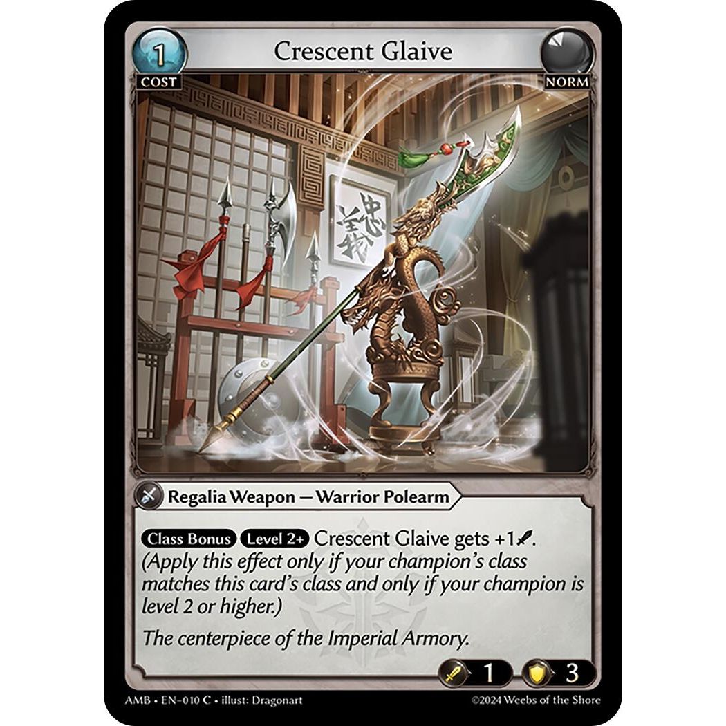 Image for Crescent Glaive (010) (AMB1E) - Grand Archive TCG