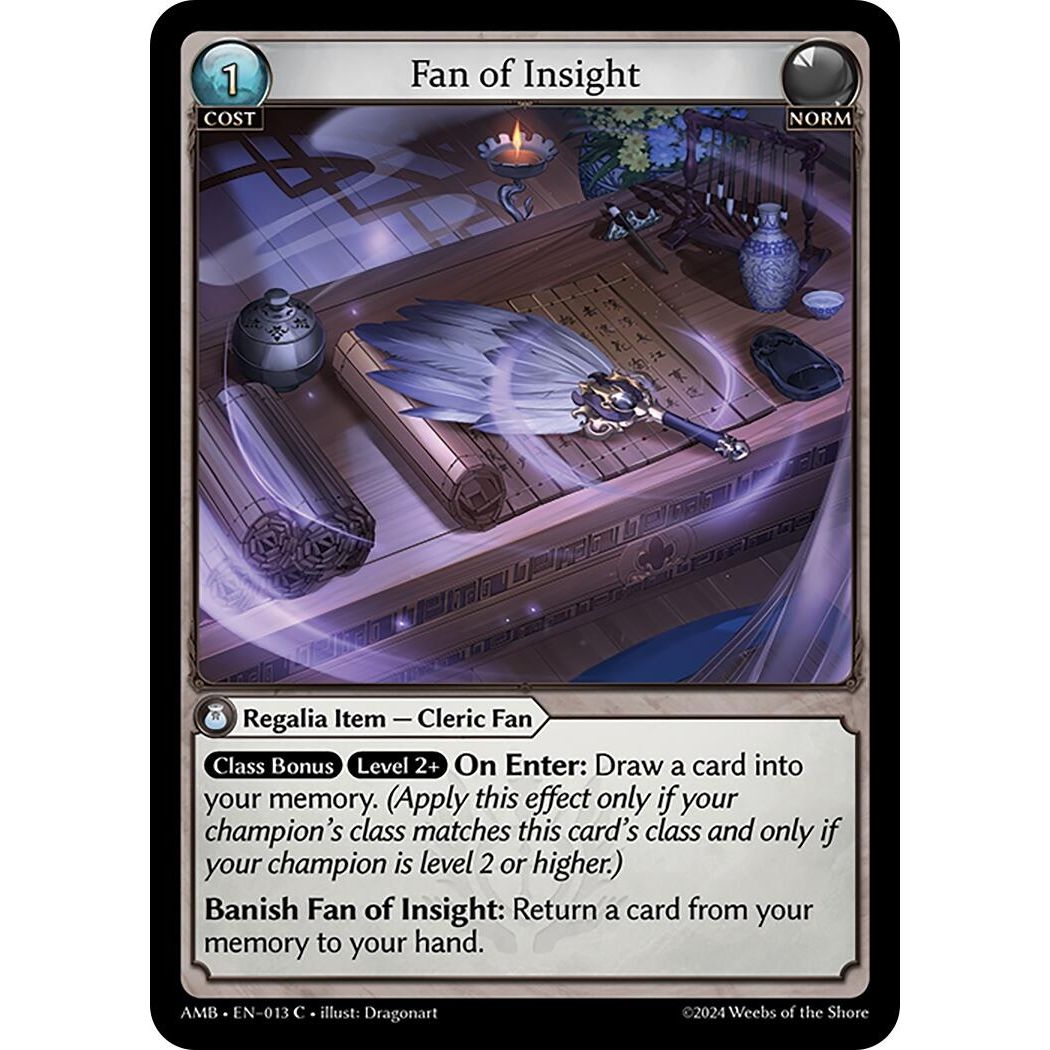 Image for Fan of Insight (013) (AMB1E) - Grand Archive TCG