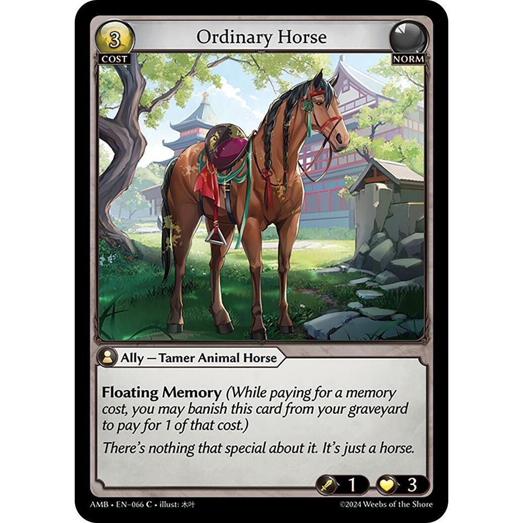 Image for Ordinary Horse (066) (AMB1E) - Grand Archive TCG