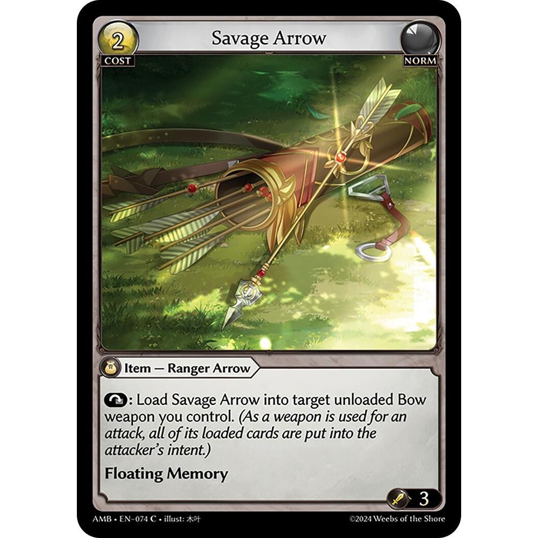 Image for Savage Arrow (074) (AMB1E) - Grand Archive TCG