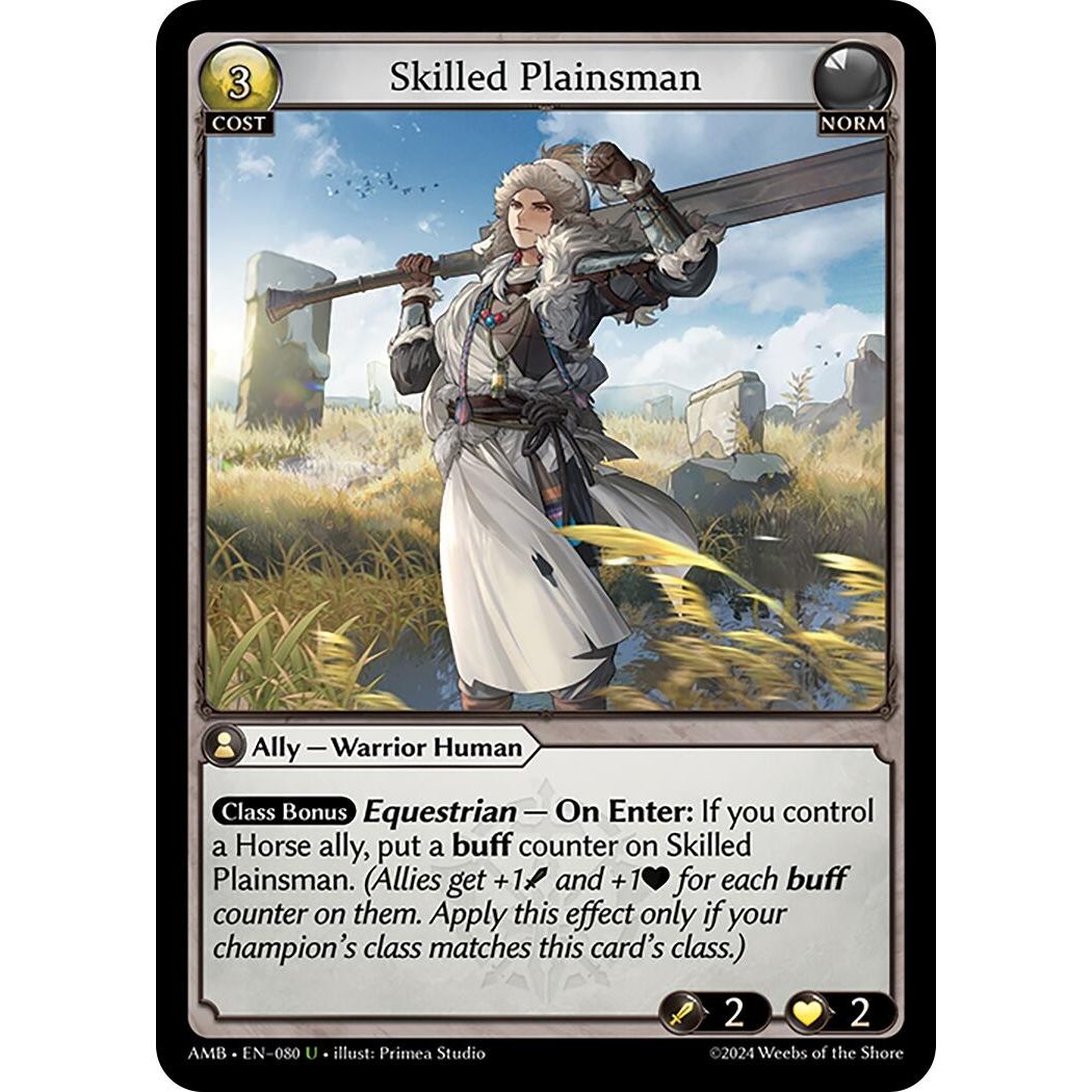 Image for Skilled Plainsman (080) (AMB1E) - Grand Archive TCG