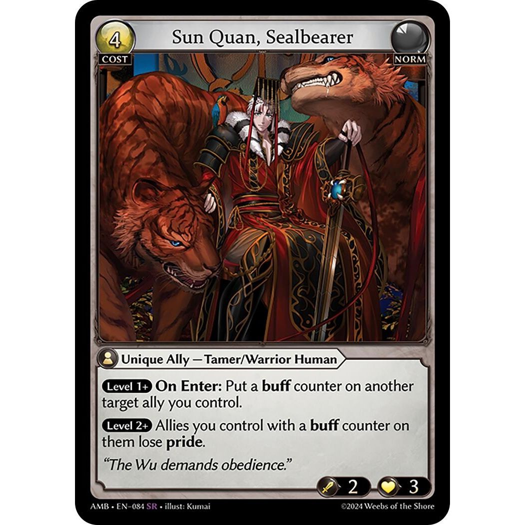Image for Sun Quan, Sealbearer (084) (AMB1E) - Grand Archive TCG