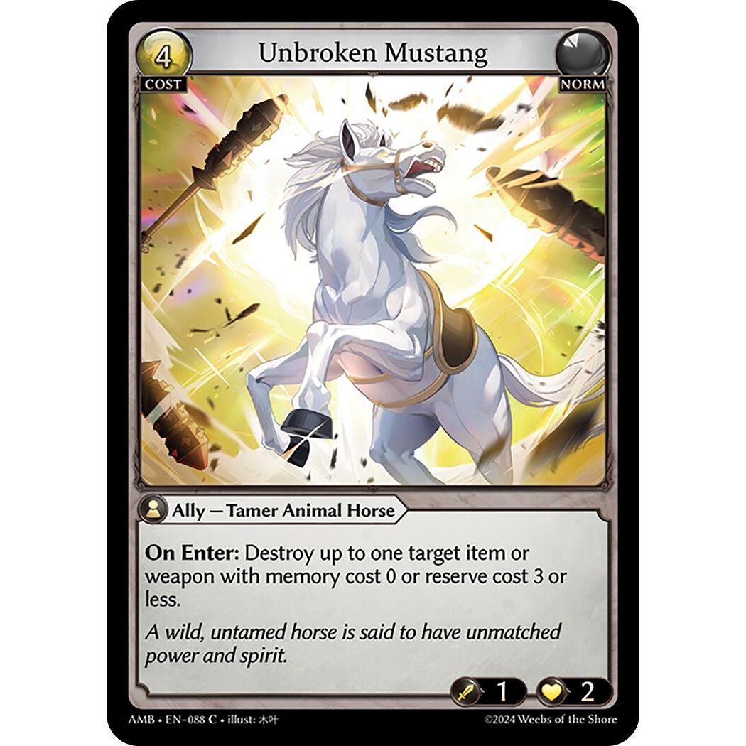 Image for Unbroken Mustang (088) (AMB1E) - Grand Archive TCG