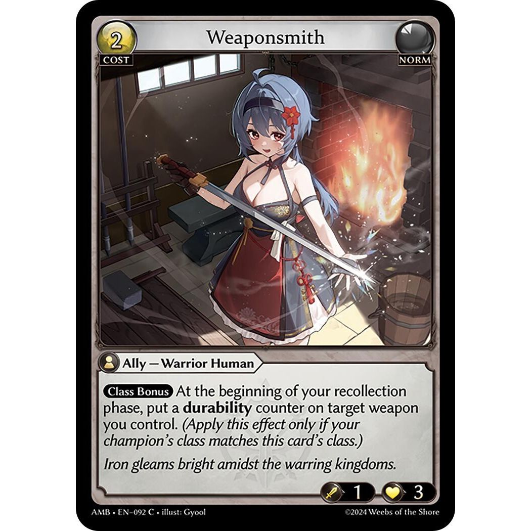Image for Weaponsmith (092) (AMB1E) - Grand Archive TCG
