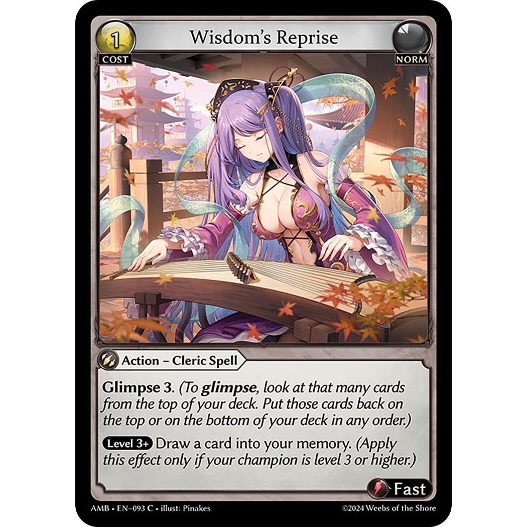 Image for Wisdom's Reprise (093) (AMB1E) - Grand Archive TCG
