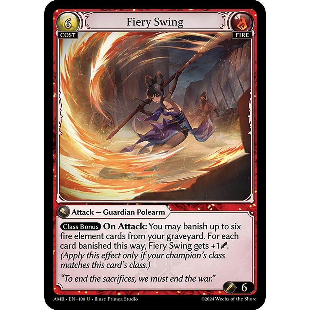Image for Fiery Swing (100) (AMB1E) - Grand Archive TCG