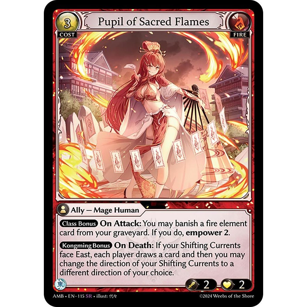 Image for Pupil of Sacred Flames (115) (AMB1E) - Grand Archive TCG