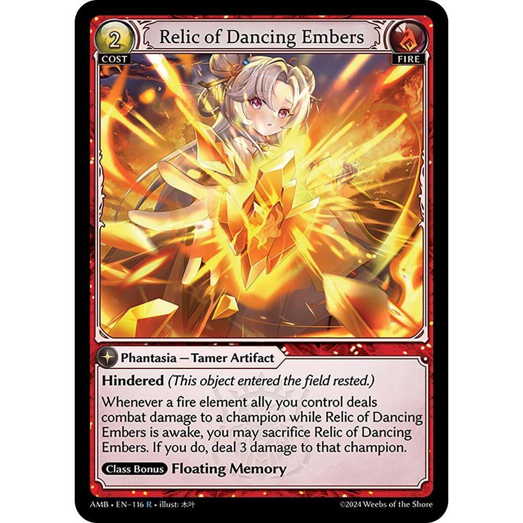 Image for Relic of Dancing Embers (116) (AMB1E) - Grand Archive TCG