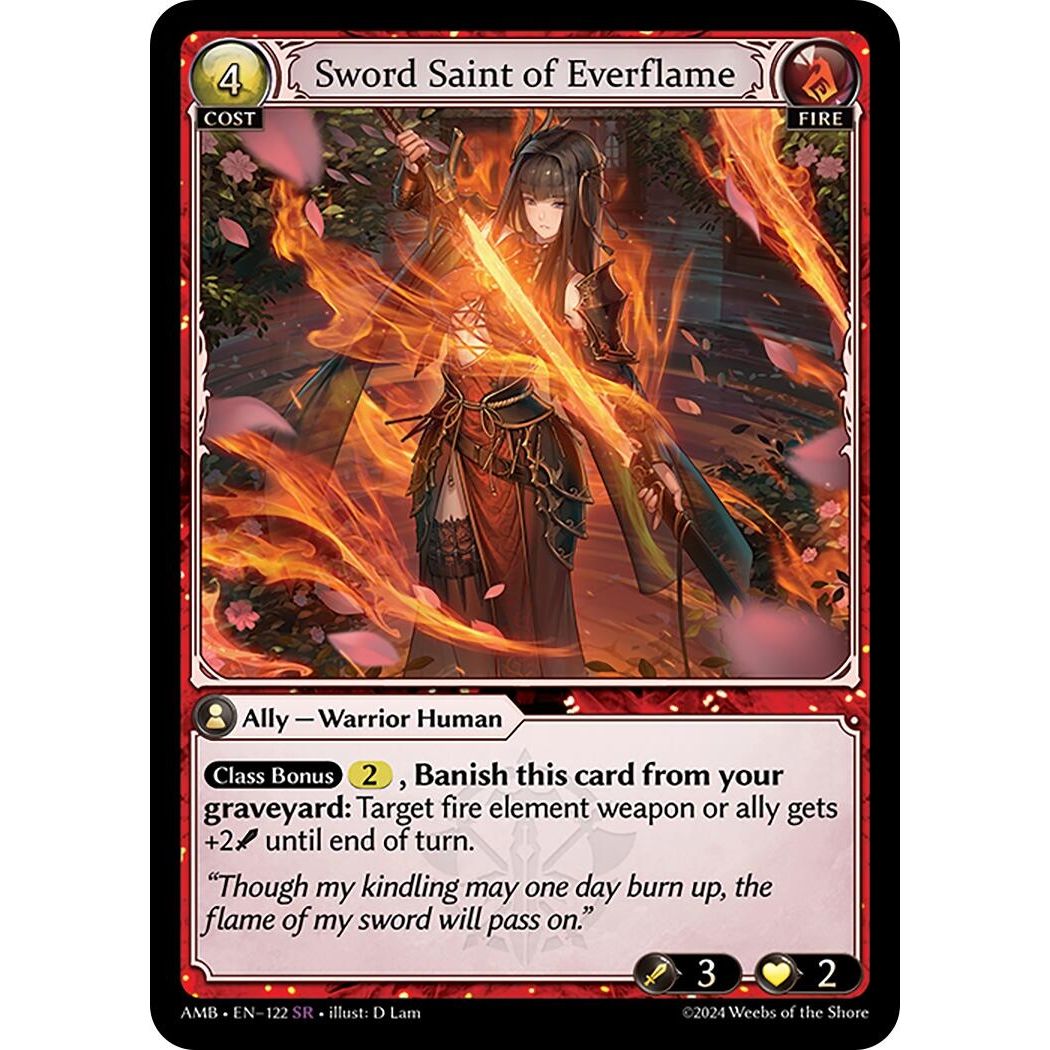 Image for Sword Saint of Everflame (122) (AMB1E) - Grand Archive TCG