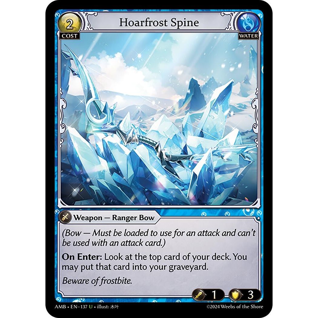 Image for Hoarfrost Spine (137) (AMB1E) - Grand Archive TCG