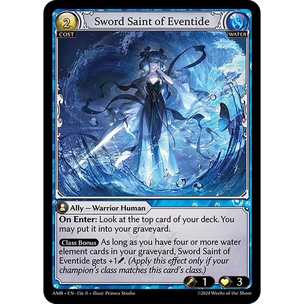 Image for Sword Saint of Eventide (156) (AMB1E) - Grand Archive TCG