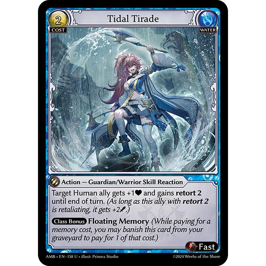 Image for Tidal Tirade (158) (AMB1E) - Grand Archive TCG
