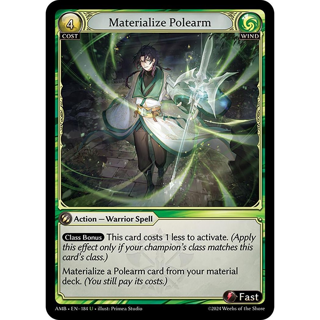 Image for Materialize Polearm (184) (AMB1E) - Grand Archive TCG
