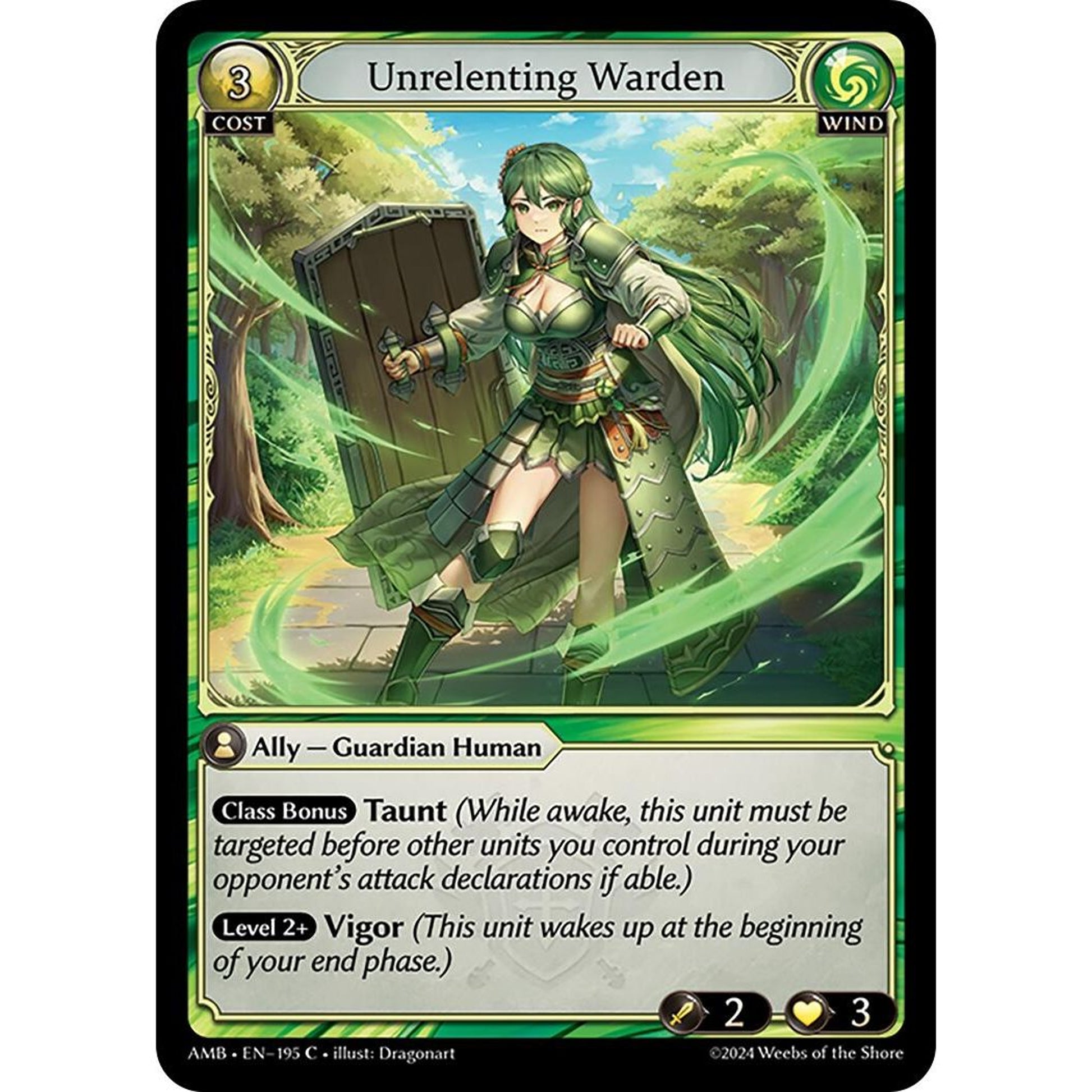 Image for Unrelenting Warden (195) (AMB1E) - Grand Archive TCG