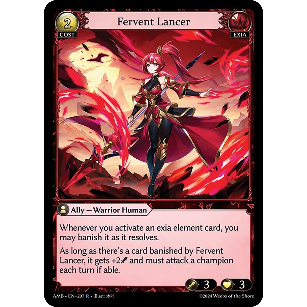 Image for Fervent Lancer (207) (AMB1E) - Grand Archive TCG
