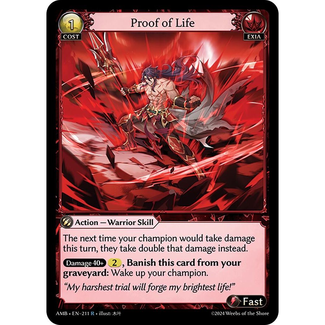 Image for Proof of Life (211) (AMB1E) - Grand Archive TCG