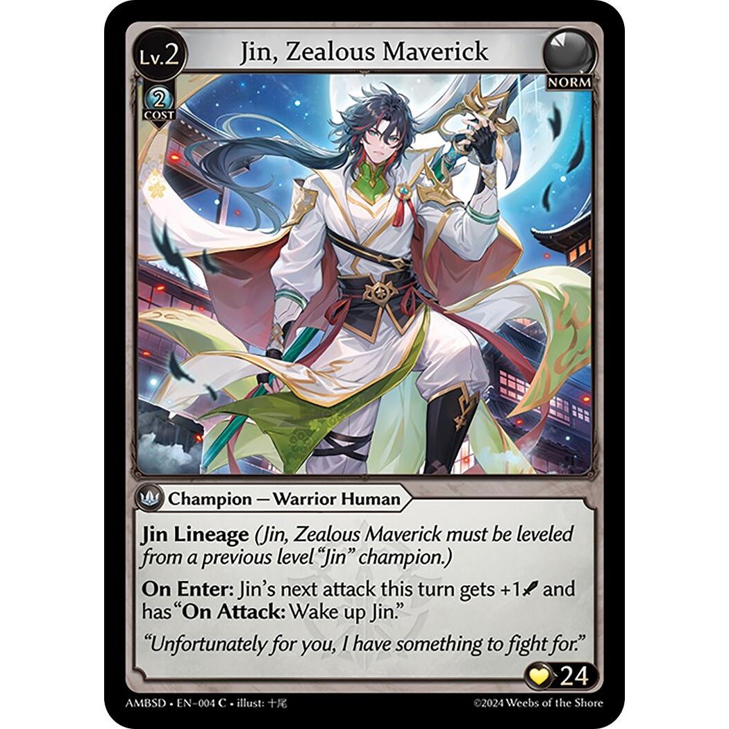 Image for Jin, Zealous Maverick (004) (AMBSD) - Grand Archive TCG
