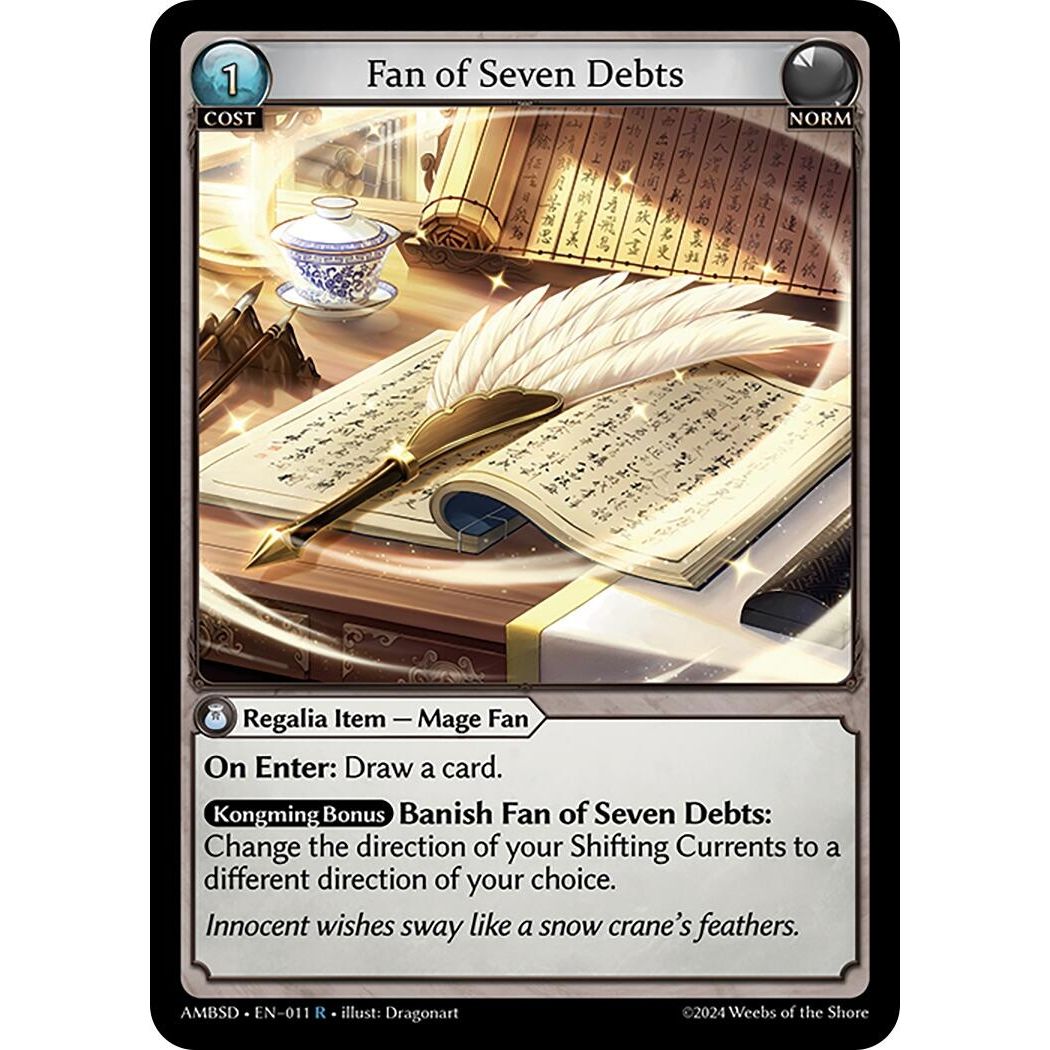 Image for Fan of Seven Debts (011) (AMBSD) - Grand Archive TCG