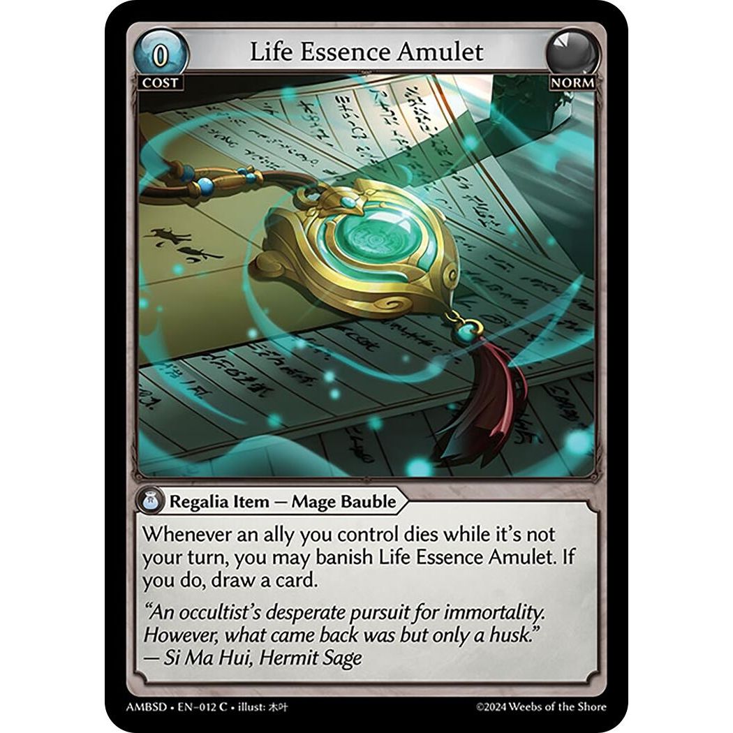 Image for Life Essence Amulet (012) (AMBSD) - Grand Archive TCG